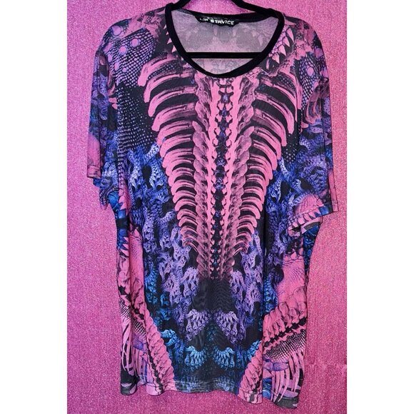 LIP SERVICE Mens XL Playing God More Human Than Human Chimera Alien Cyborg Shirt - Picture 2 of 10